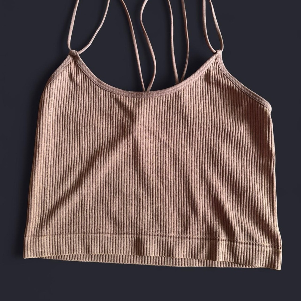 SO Seamless Ribbed Top in Dusty Pink